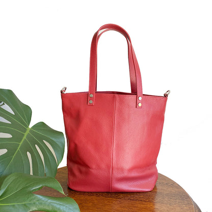 Italian leather tote bag