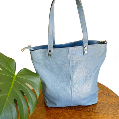 Italian leather tote bag